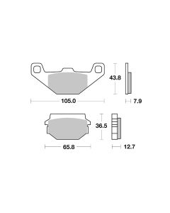 Bremsbelag Brembo Carbon-Keramik ECE-R90 Scooter - 07023