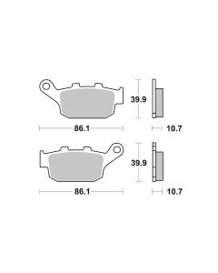 Bremsbelag Brembo Carbon-Keramik ECE-R90 Scooter - 07029