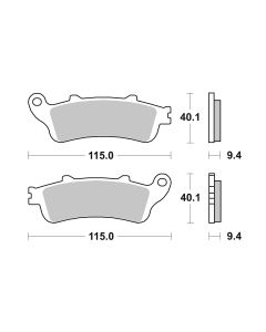 Bremsbelag Brembo Sinter ECE-R90 Scooter - 07034XS