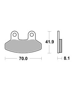 Bremsbelag Brembo Carbon-Keramik ECE-R90 Scooter - 07062