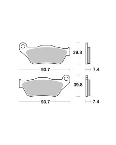 Bremsbelag Brembo Carbon-Keramik ECE-R90 Scooter - 07065