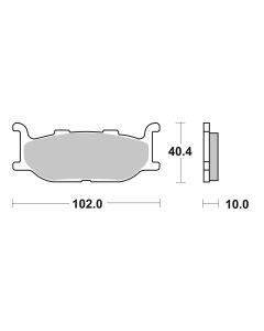 Bremsbelag Brembo Carbon-Keramik ECE-R90 Scooter - 07073