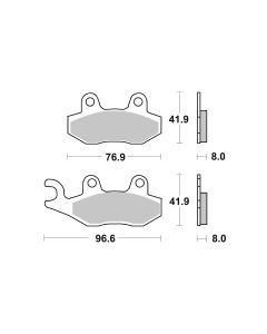 Bremsbelag Brembo Carbon-Keramik ECE-R90 Scooter - 07076