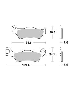 Bremsbelag Brembo Carbon-Keramik ECE-R90 Scooter - 07120