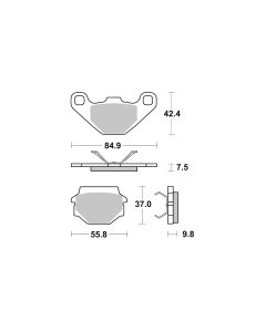 Bremsbelag Brembo Carbon-Keramik Original Equipment (OE) - 07BB0708