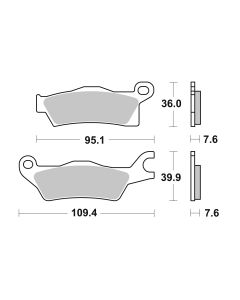 Bremsbelag Brembo Sinter ECE-R90 Off-Road - 07GR27SD