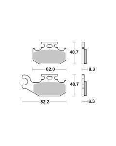 Bremsbelag Brembo Sinter Racing Off Road / Super Motard - 07GR74SX