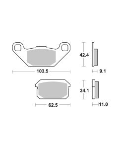 Bremsbelag Brembo Carbon-Keramik ECE-R90 Road - 07GR78CC