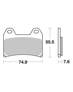 Bremsbelag Brembo Sinter ECE-R90 Road - 07HO47SA