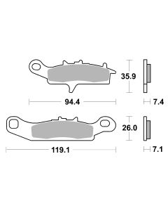 Bremsbelag Brembo Sinter Racing Off Road / Super Motard - 07KA24SX