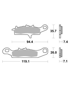 Bremsbelag Brembo Sinter Racing Off Road / Super Motard - 07KA25SX