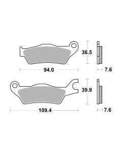 Bremsbelag Brembo Carbon-Keramik ECE-R90 Road - 07SU33CC