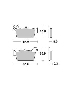 Bremsbelag Brembo Carbon-Keramik ECE-R90 Road - 07YA41CC