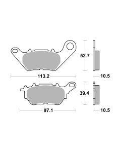 Bremsbelag Brembo Carbon-Keramik ECE-R90 Road - 07YA53CC