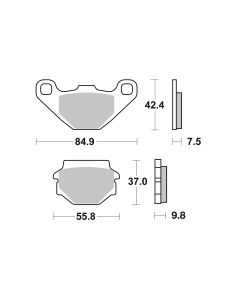 Bremsbelag Brembo Carbon-Keramik ECE-R90 Road - 07YA54CC