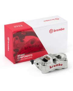 Bremszange links Brembo - aus Aluminium, silber eloxiert mit rotem Brembo - Logo - 920D02094