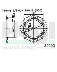 3200 0352 - Kettenrad 52 Z