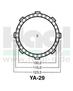 Kupplungslamellensatz - ohne Stahllamellen - YA 29