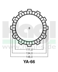 Kupplungslamellensatz - ohne Stahllamellen - YA 66