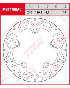 Bremsscheibe Lucas Racing Ø 240 - MST 479RAC