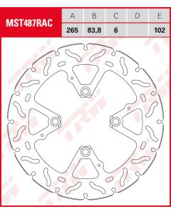 Bremsscheibe Lucas Racing Ø 265 mm - MST 487RAC